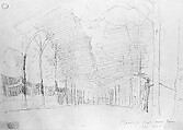 Poperinghe Road near Ypres, John Singer Sargent (American, Florence 1856–1925 London), Graphite on off-white wove paper, American